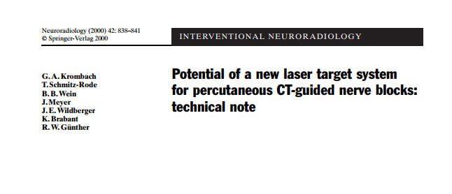 Potential of a new Laser Target System for percutaneous CT-guided nerve blocks