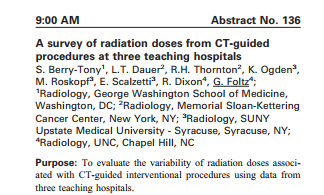 A survey of radiation doses from CT-guided procedures at three teaching hospitals