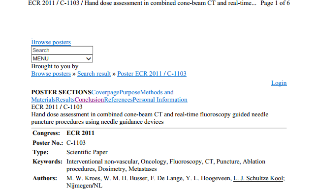 Hand dose assessment in combined cone-beam CT and real-time fluoroscopy guided needle puncture procedures using needle guidance devices