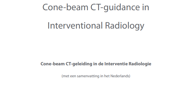 Cone-beam CT-guidance in Internventional Radiology