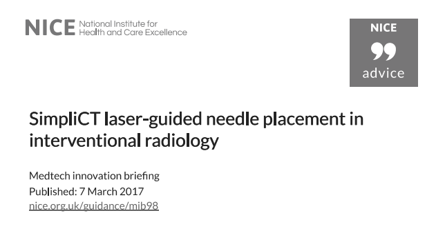SimpliCT laser-guided needle placement in interventional radiology
